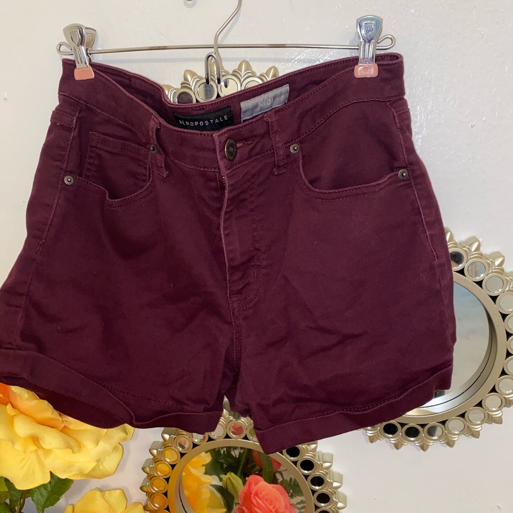 Burgundy shorts